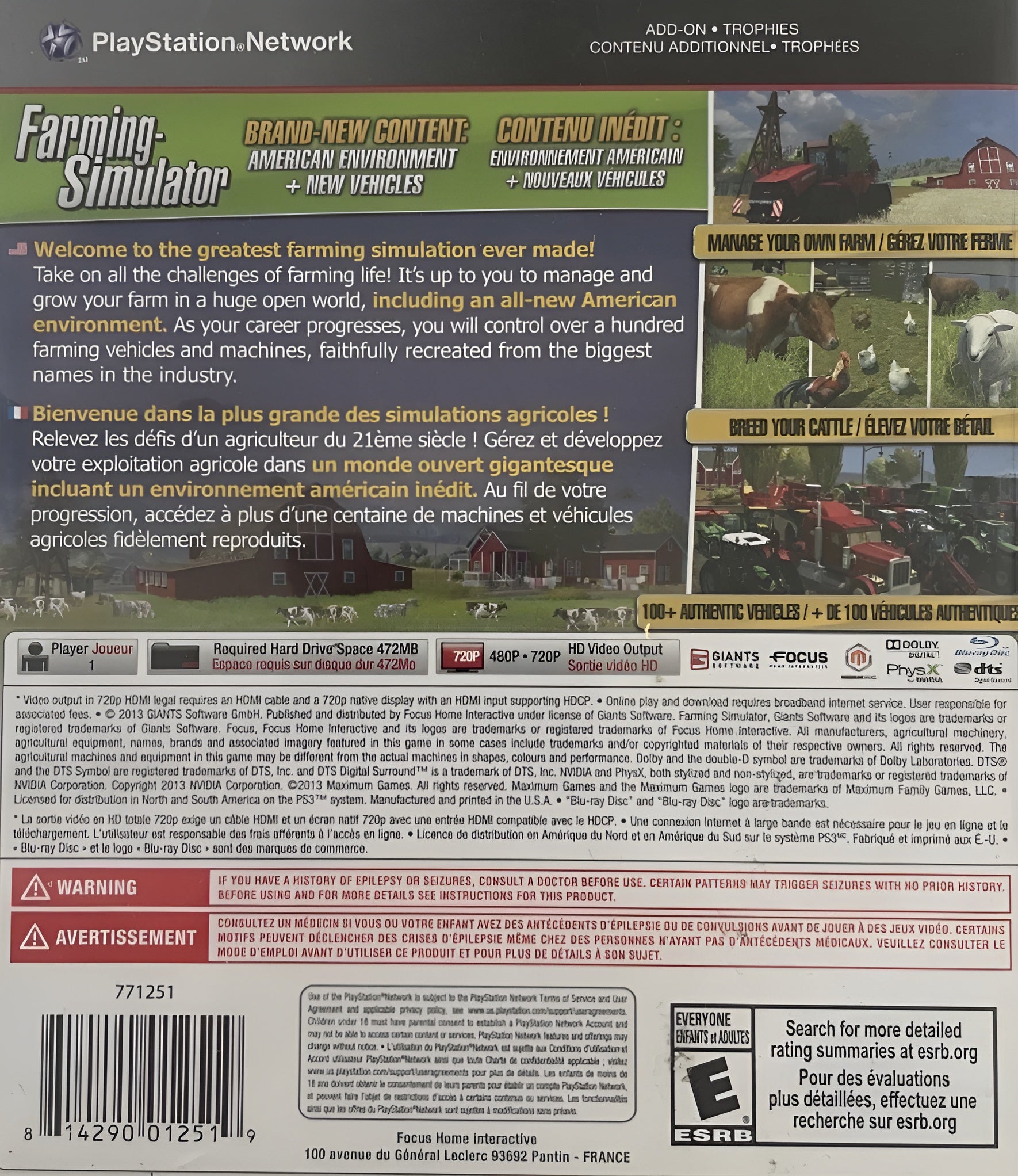 Farming Simulator PS3 - Video Game - Used - CaveGamers - Image 2