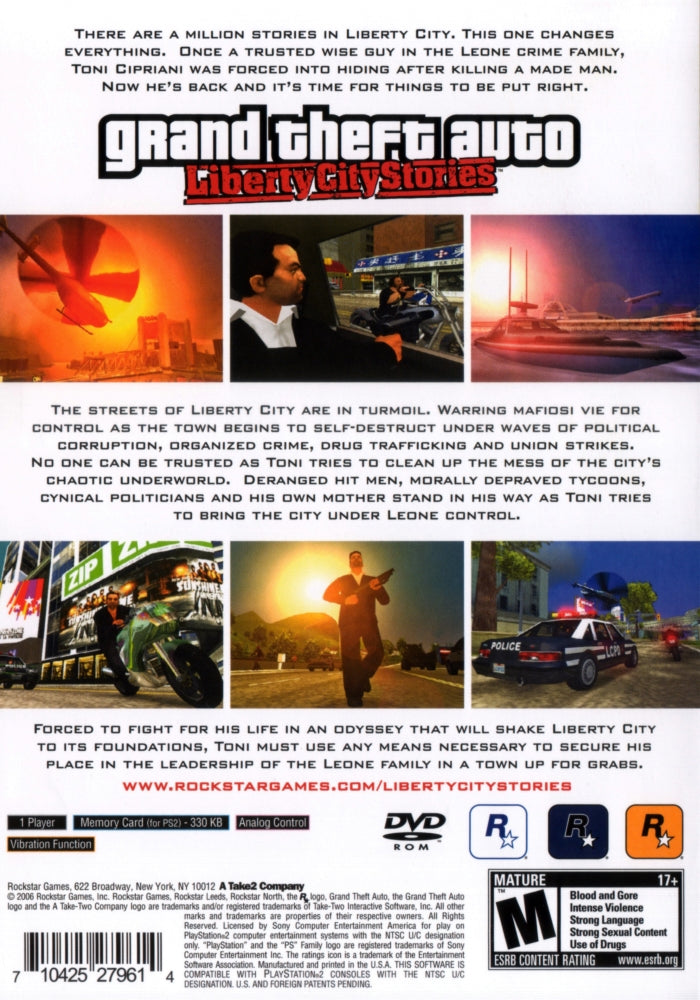 Grand Theft Auto: Liberty City Stories PS2 - Video Game - Used - CaveGamers - Image 2