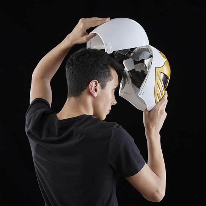 Power Rangers Lightning Collection Mighty Morphin White Ranger Helmet Prop Replicas - Toys - New - CaveGamers - Image 4