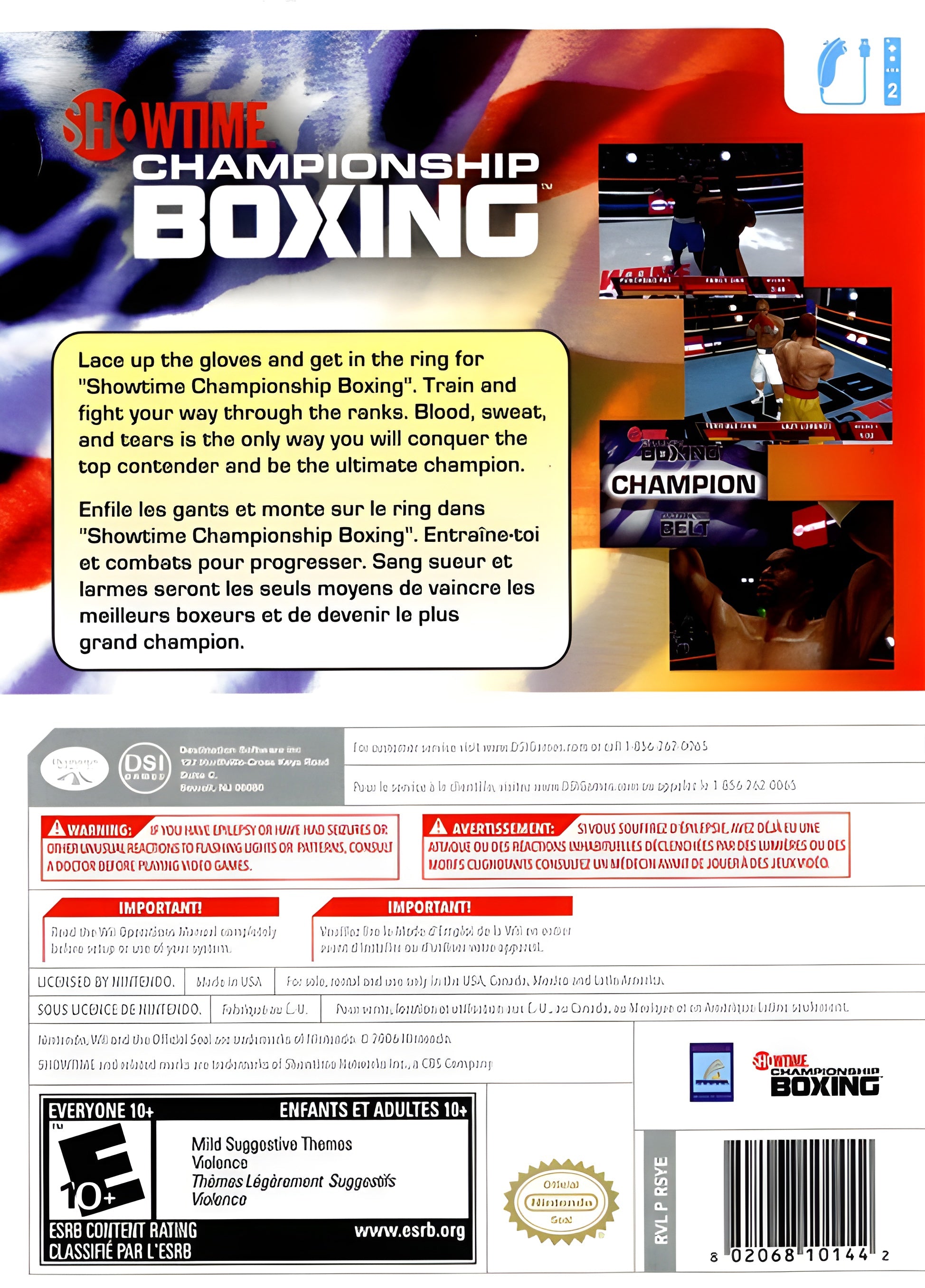 Showtime Championship Boxing Wii - Video Game - Used - CaveGamers - Image 2
