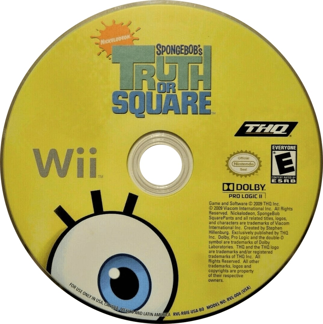 SpongeBob Truth Or Square Wii - Video Game - Used - CaveGamers - Image 3