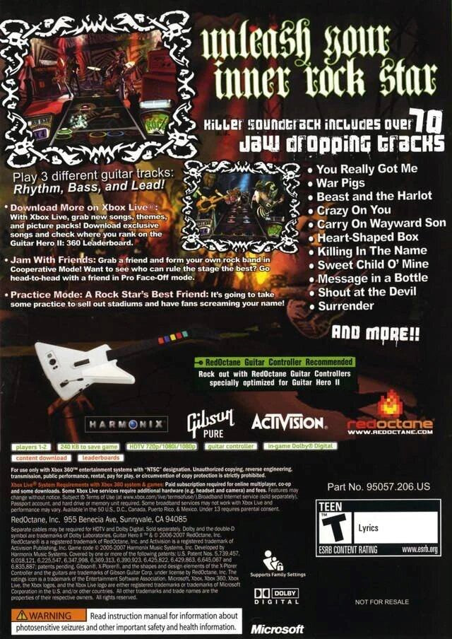 Guitar Hero II Xbox 360 - Video Game - Used - CaveGamers - Image 2