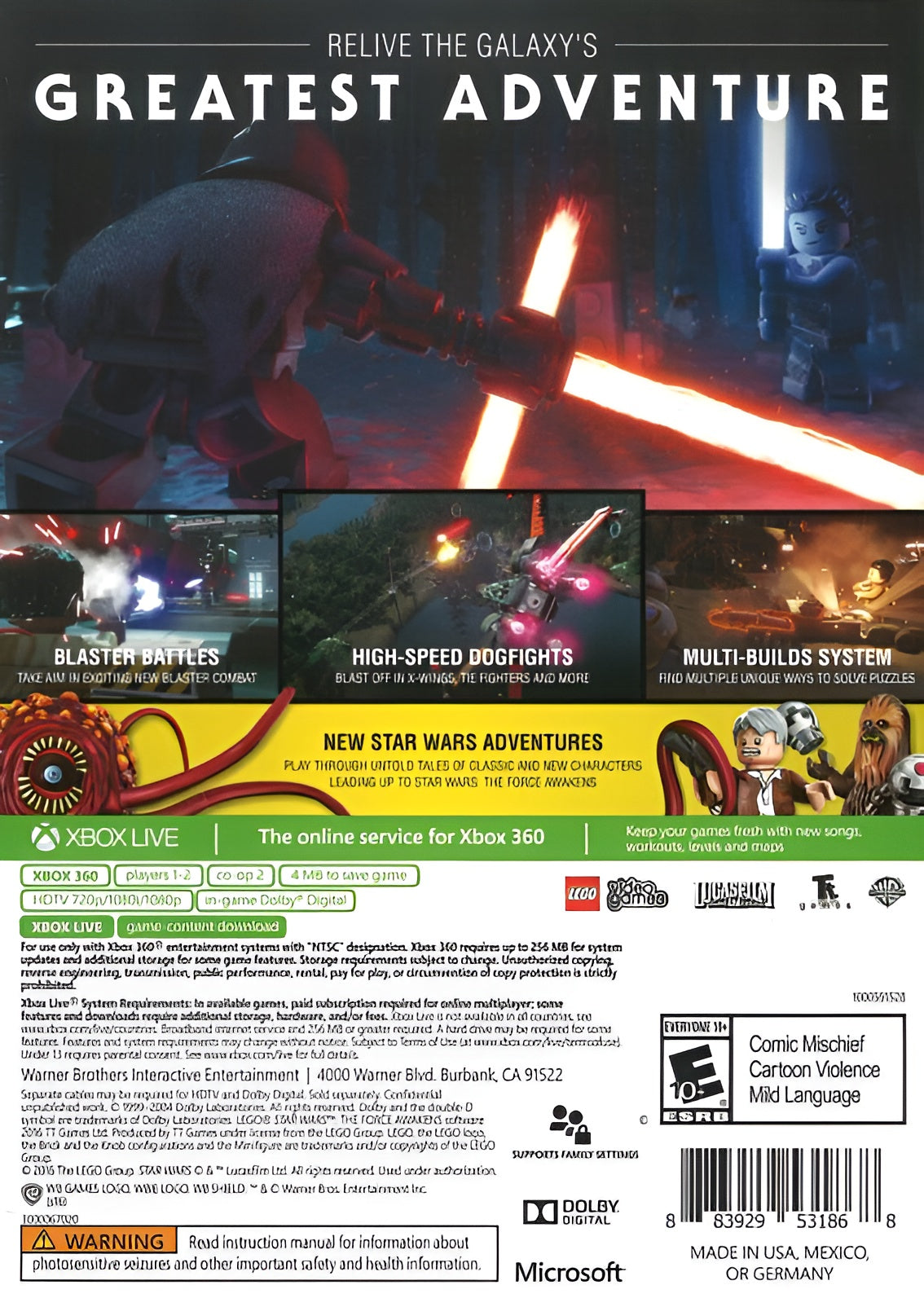 LEGO Star Wars: The Force Awakens Xbox 360 - Video Game - Used - CaveGamers - Image 2