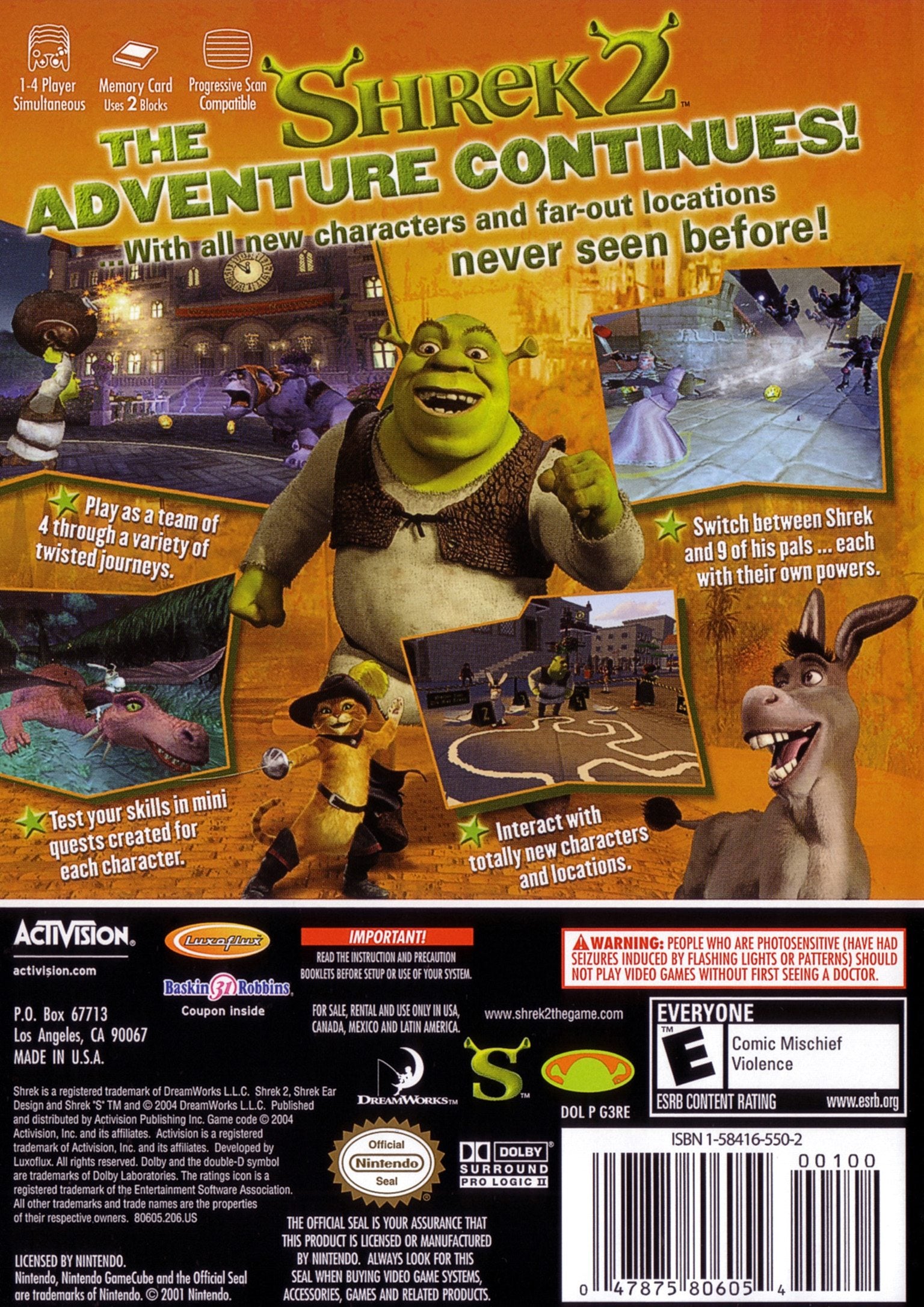 Shrek 2 GameCube - Video Game - Used - CaveGamers - Image 2