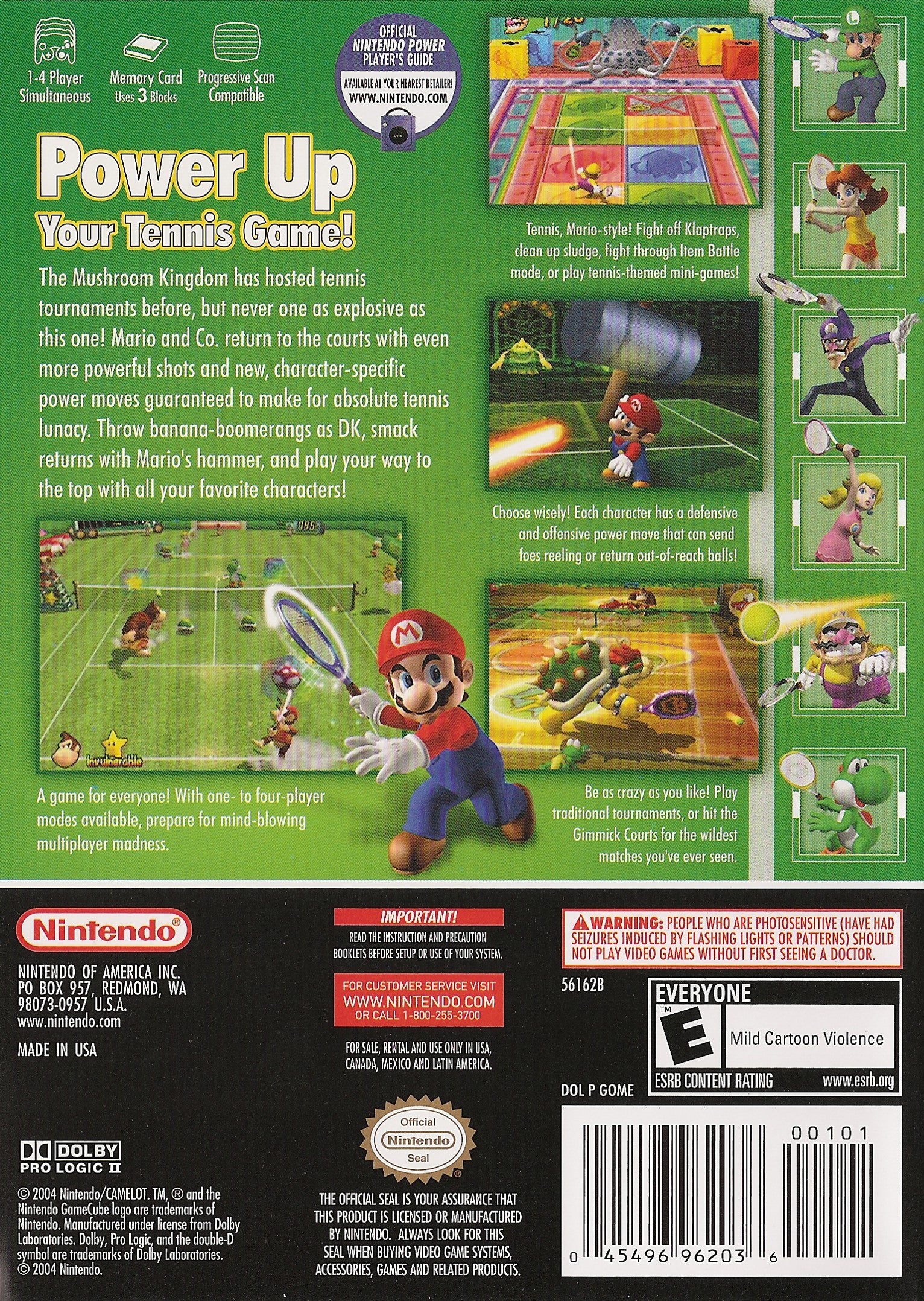 Mario Power Tennis GameCube - Video Game - Used - CaveGamers - Image 2