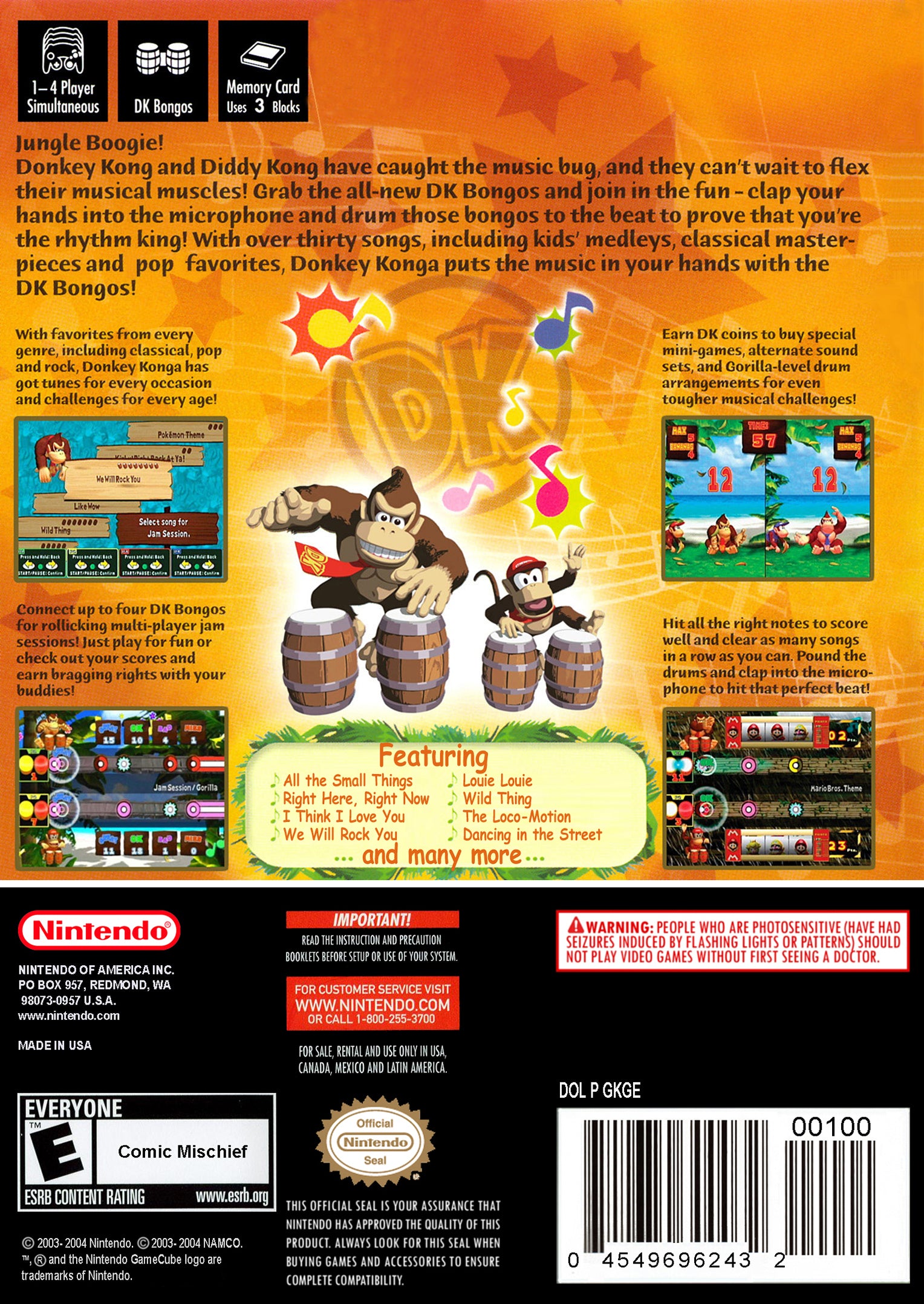 Donkey Konga GameCube - Video Game - Used - CaveGamers - Image 2