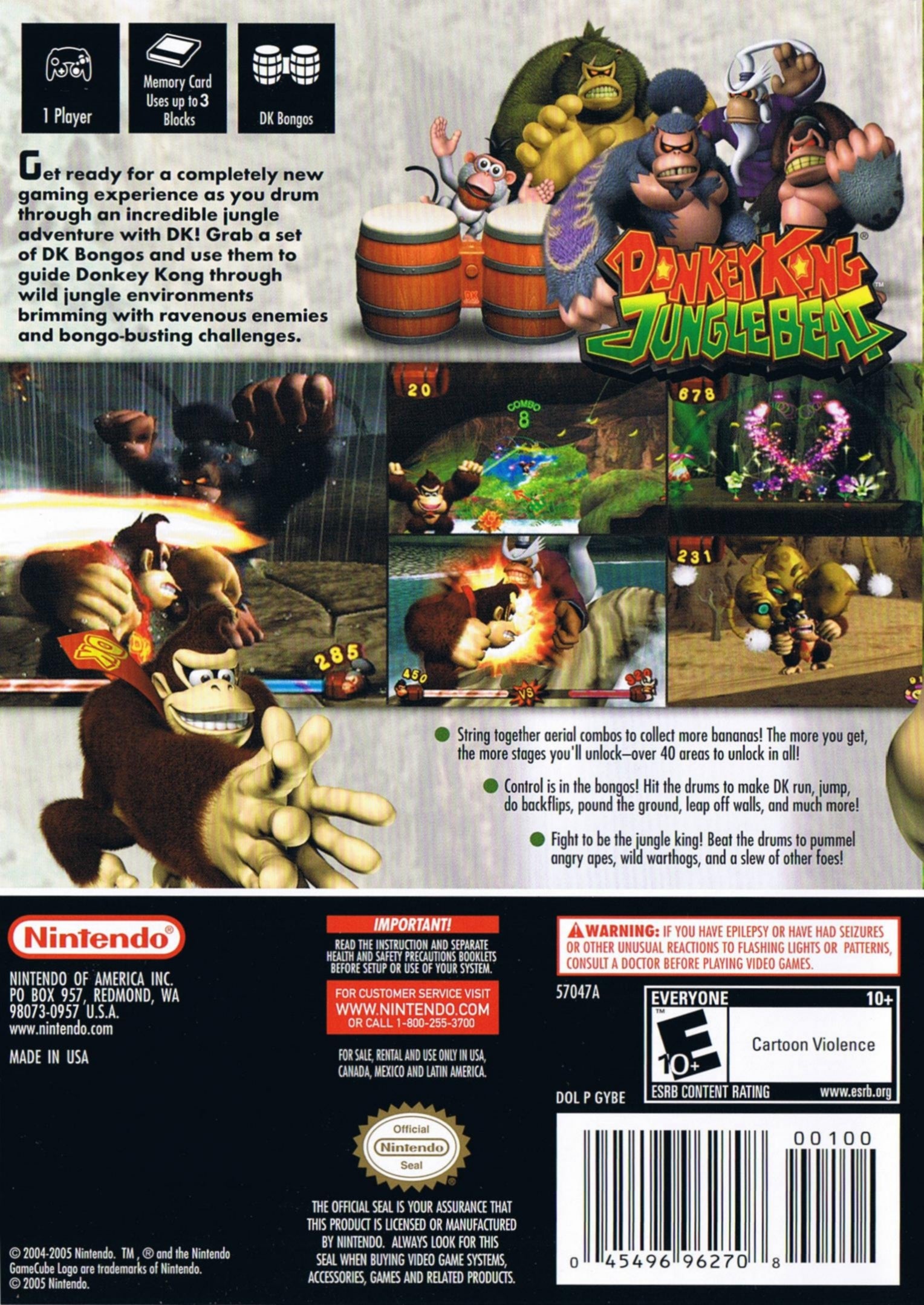 Donkey Kong Jungle Beat GameCube - Video Game - Used - CaveGamers - Image 2