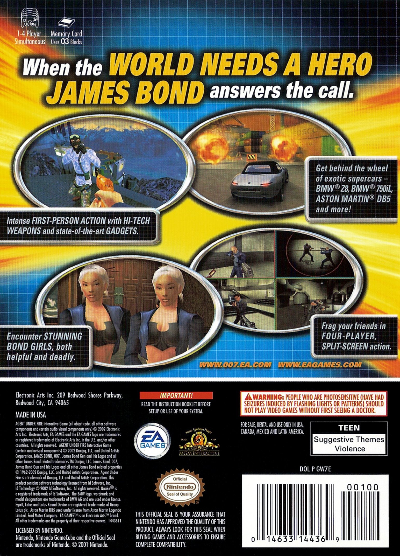 James Bond 007 Agent Under Fire GameCube - Video Game - Used - CaveGamers - Image 2