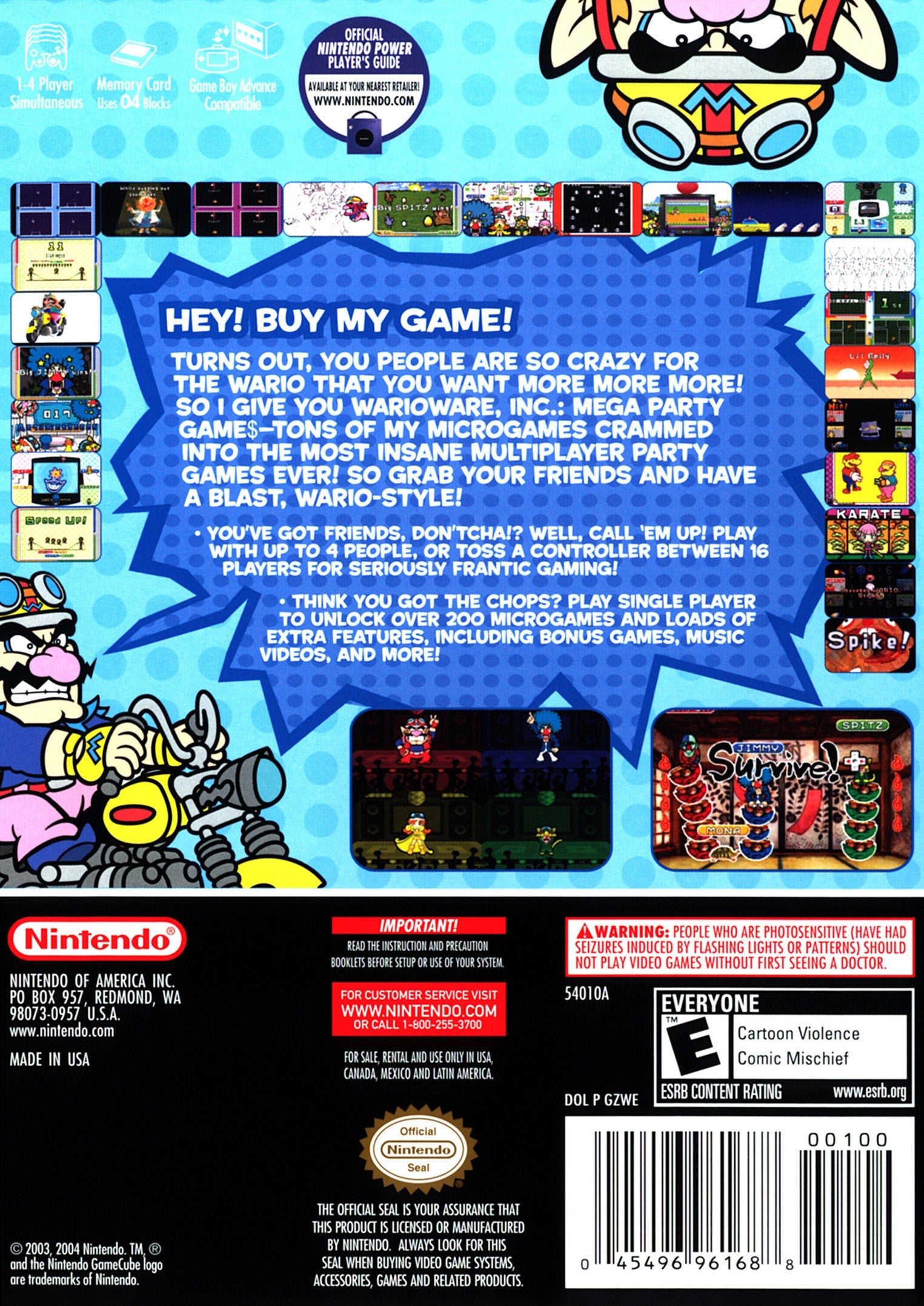 Wario Ware, Inc. Mega Party Games! GameCube - Video Game - Used - CaveGamers - Image 2