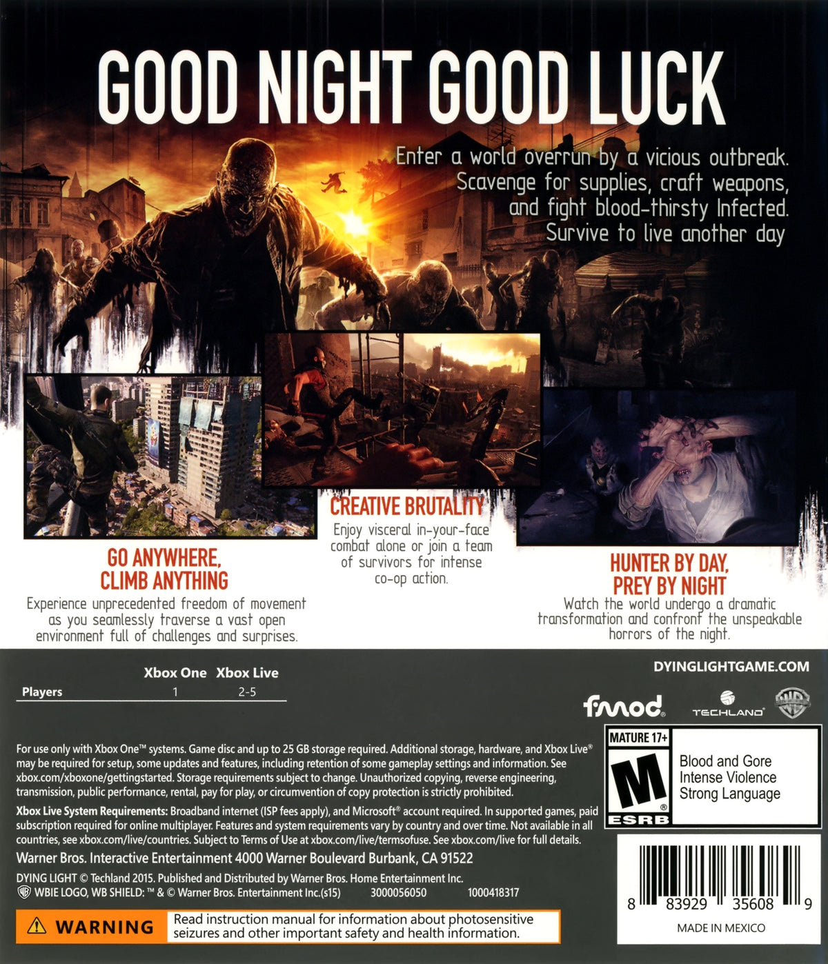 Dying Light Xbox One - Video Game - Used - CaveGamers - Image 2