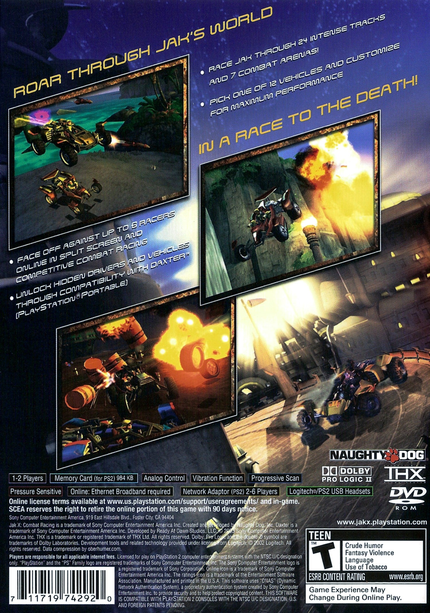 Jak X Combat Racing PS2 - Video Game - Used - CaveGamers - Image 2