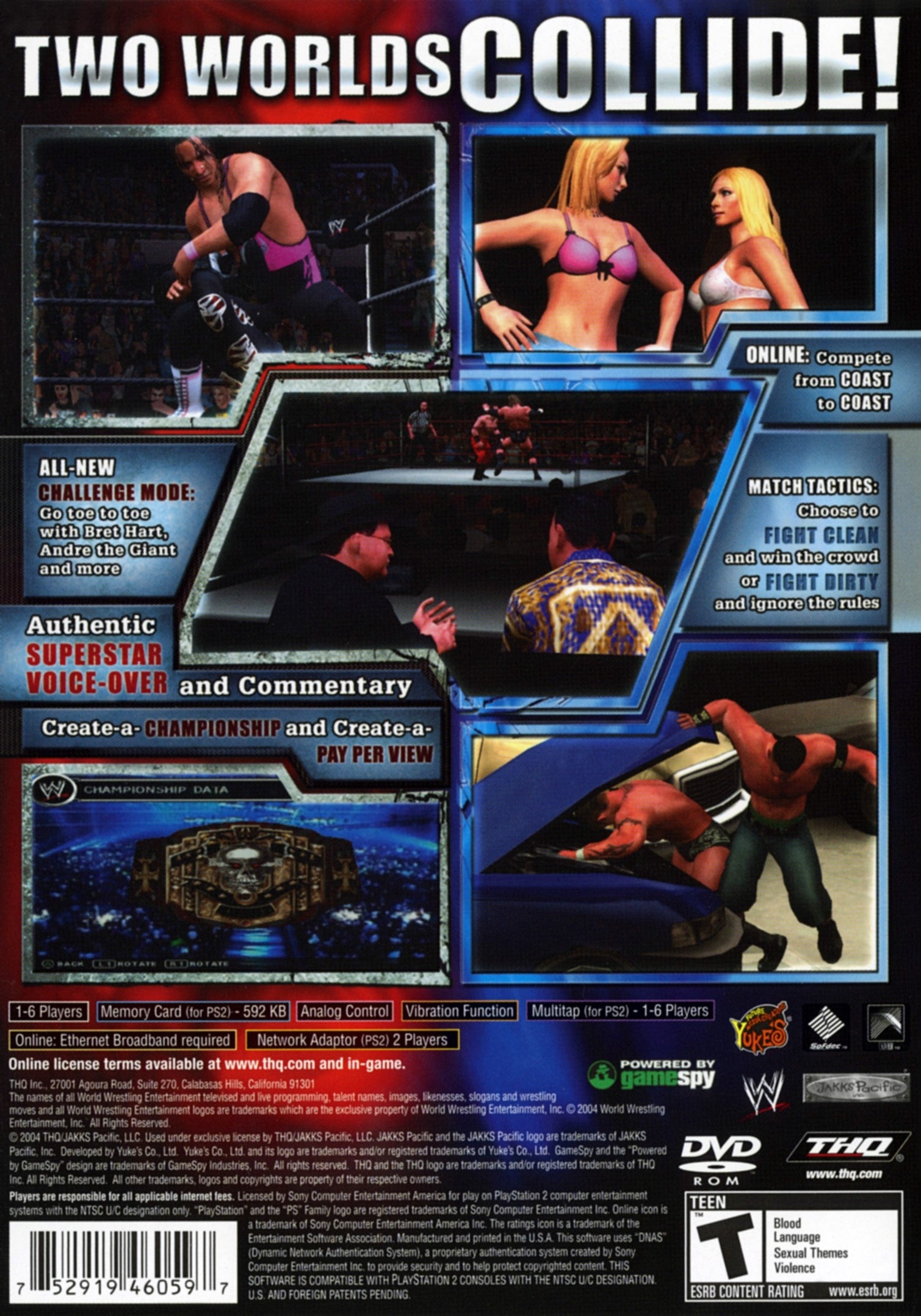 WWE SmackDown vs. Raw PS2 - Video Game - Used - CaveGamers - Image 2
