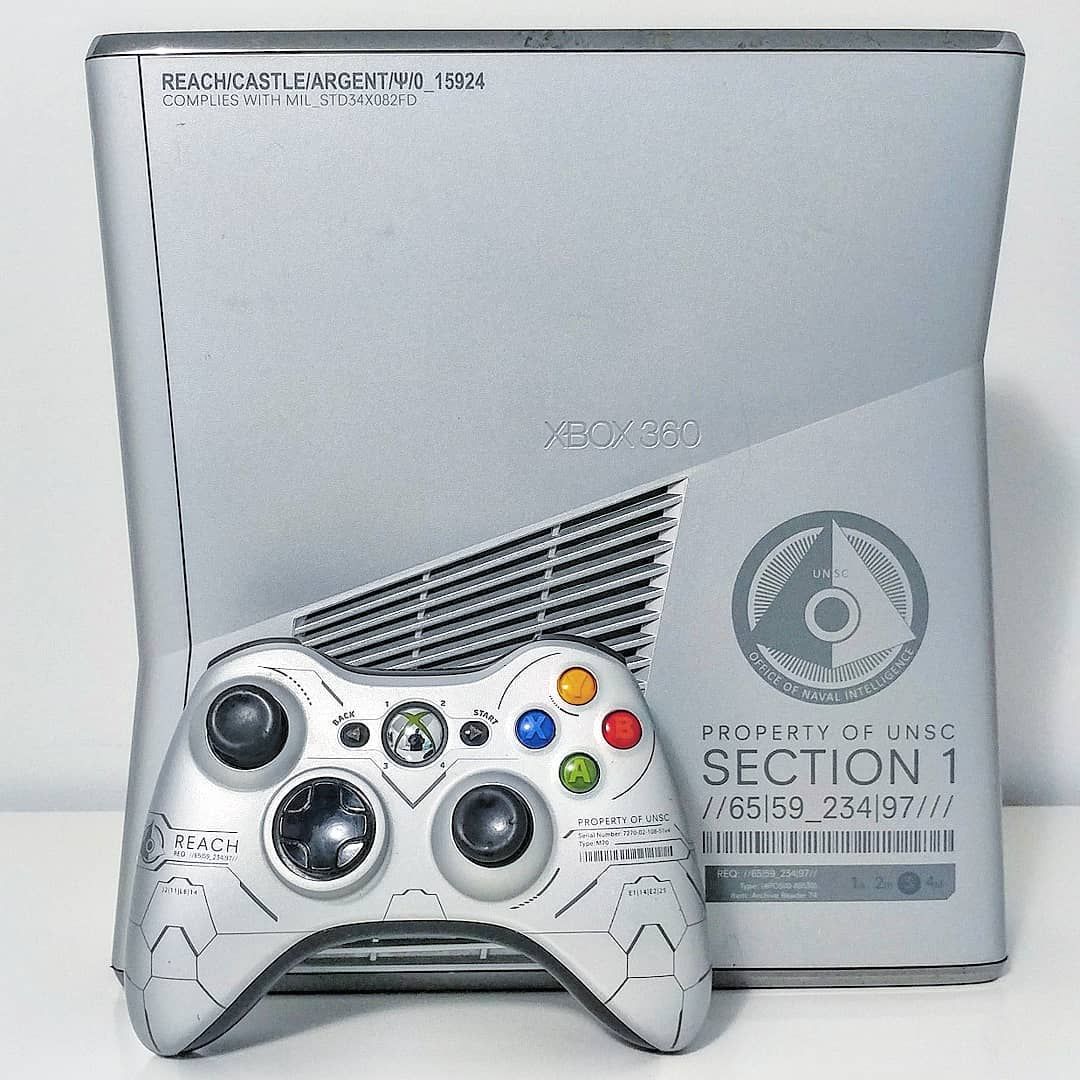 Xbox 360 Slim Console - Halo Reach Edition - Video Game System - Used - CaveGamers - Image 2
