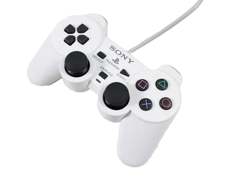 Playstation 2 Dualshock 2 Controller - White PS2 - Video Game Accessory - Used - CaveGamers