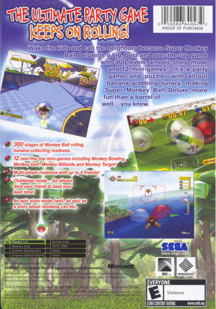 Super Monkey Ball Deluxe Xbox - Video Game - Used - CaveGamers - Image 2
