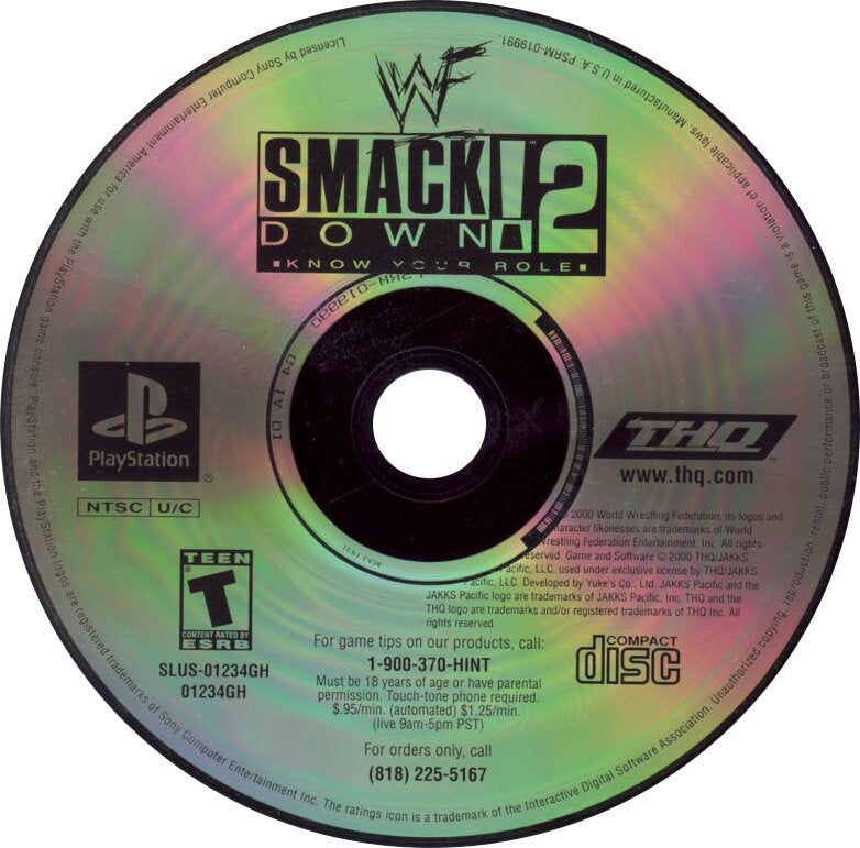 WWF Smackdown 2: Know Your Role Playstation - Video Game - Used - CaveGamers - Image 4