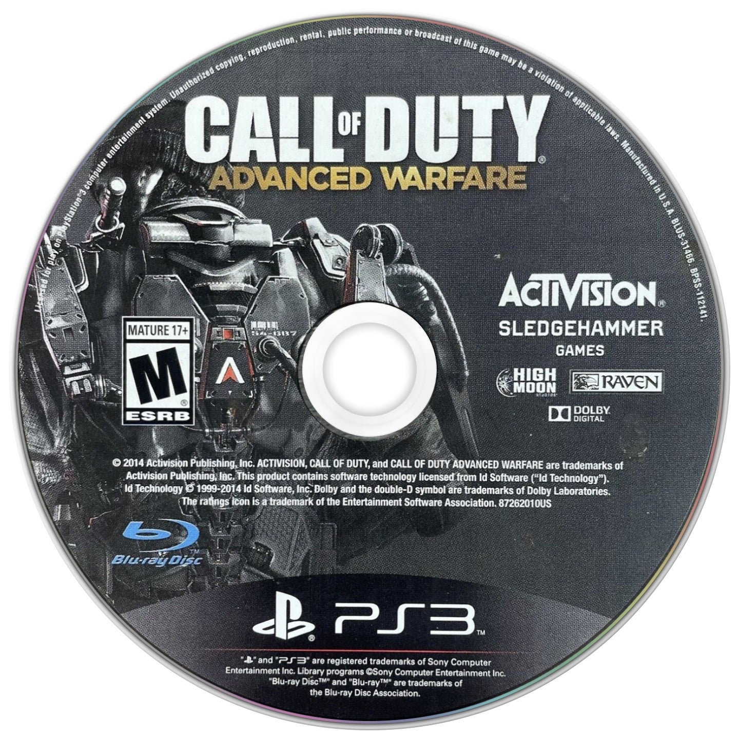 Call of Duty: Advanced Warfare PS3 - Video Game - Used - CaveGamers - Image 3