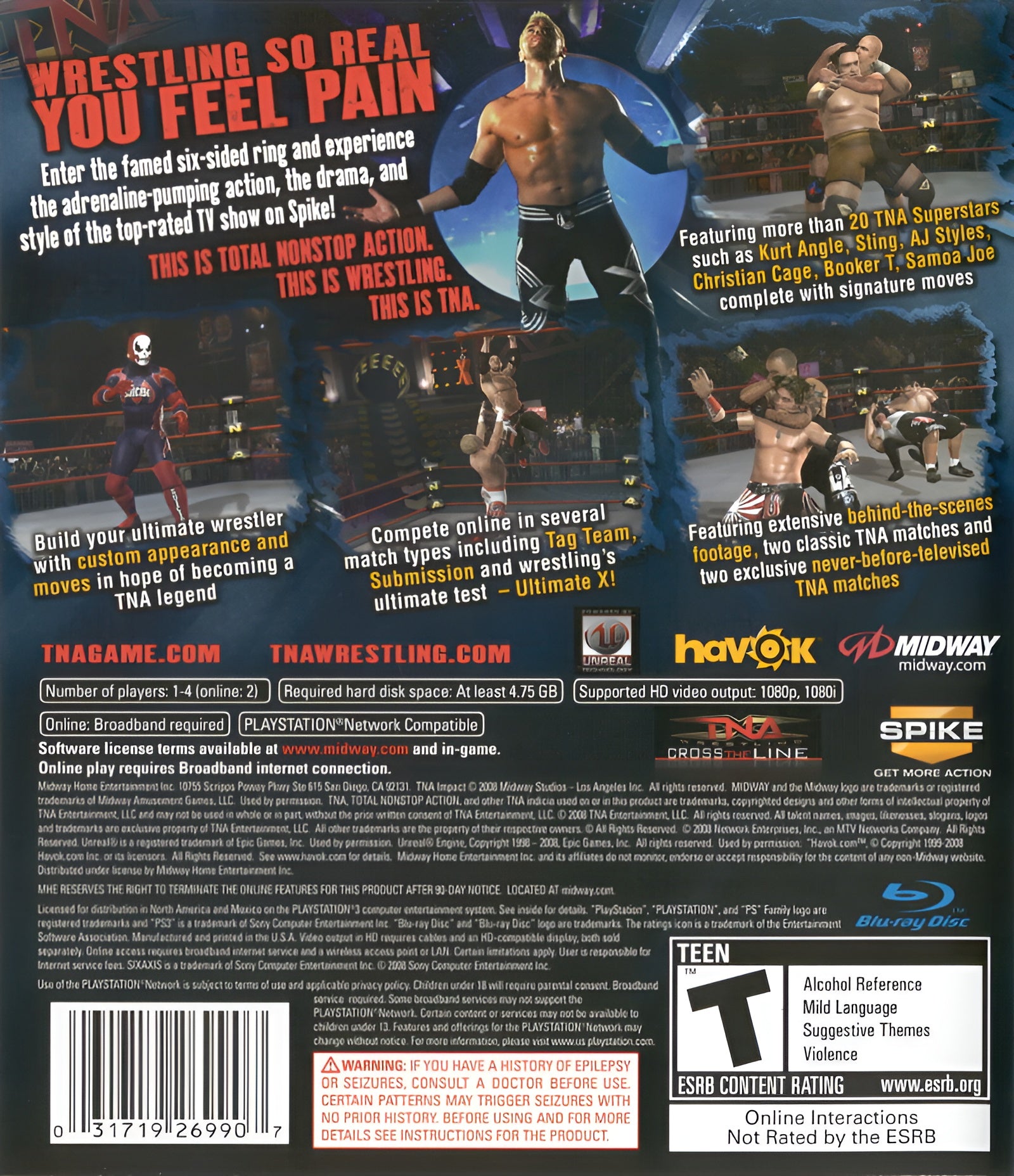 TNA Impact PS3 - Video Game - Used - CaveGamers - Image 2