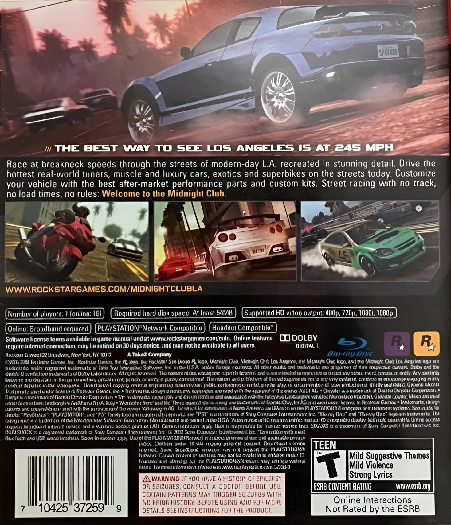 Midnight Club: Los Angeles PS3 - Video Game - Used - CaveGamers - Image 2