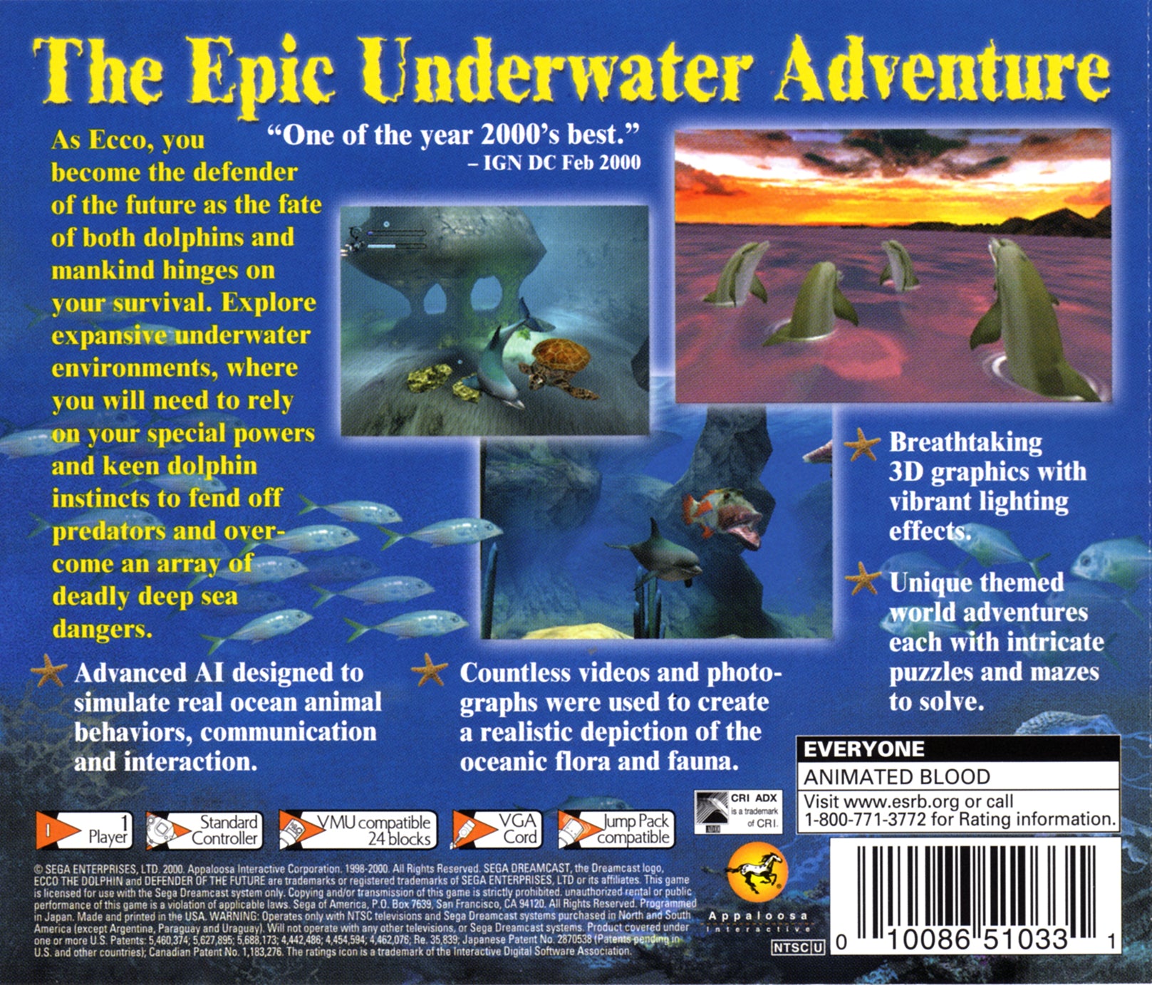Ecco The Dolphin: Defender of the Future DreamCast - Video Game - Used - CaveGamers - Image 2