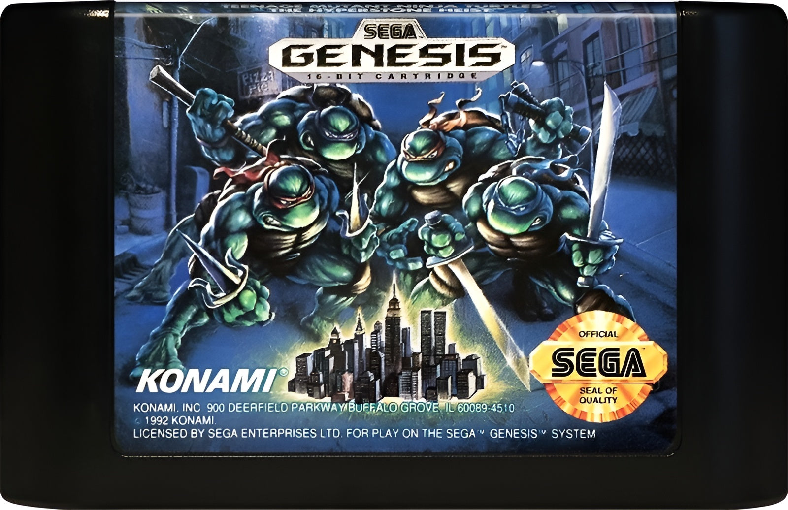Teenage Mutant Ninja Turtles The Hyper Stone Heist Genesis - Video Game - Used - CaveGamers - Image 3