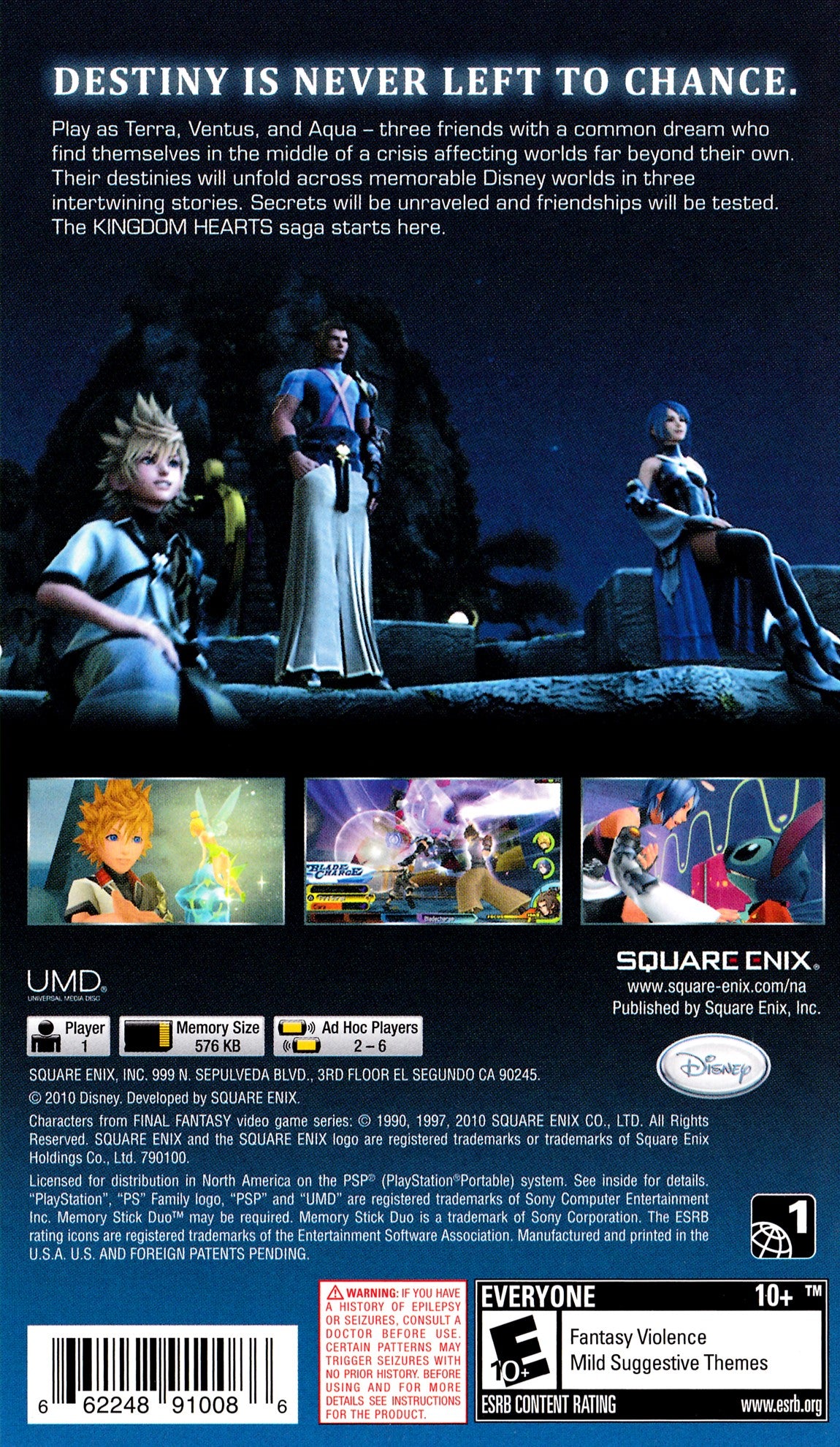 Kingdom Hearts: Birth by Sleep PSP - Video Game - Used - CaveGamers - Image 2