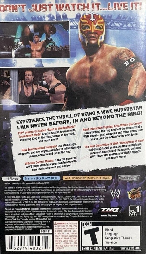 WWE SmackDown vs. Raw 2007 PSP - Video Game - Used - CaveGamers - Image 2