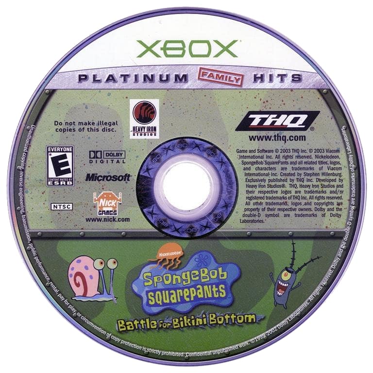 Spongebob Squarepants The Battle For Bikini Bottom Xbox - Video Game - Used - CaveGamers - Image 4