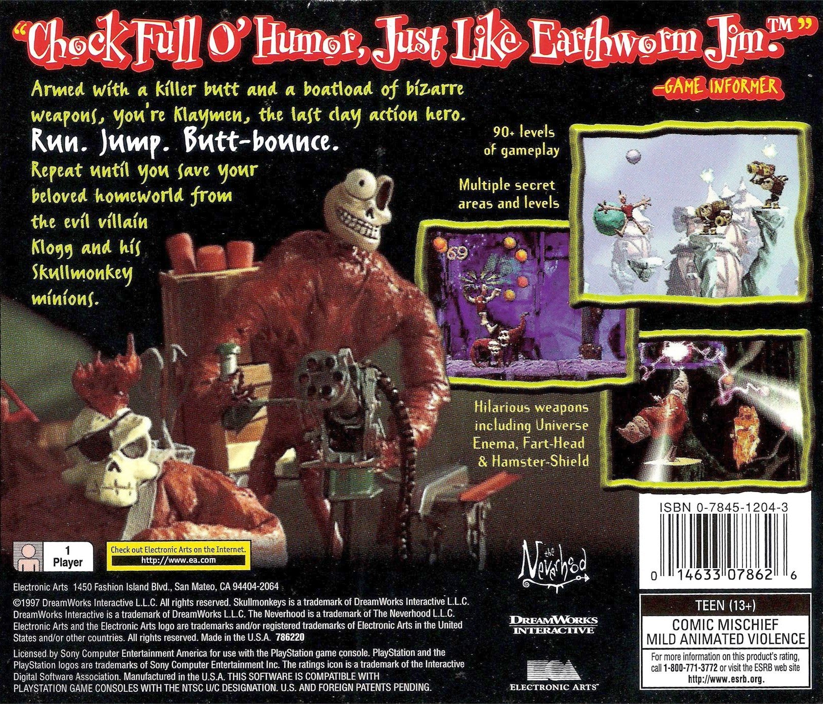 Skull Monkeys Playstation - Video Game - Used - CaveGamers - Image 2