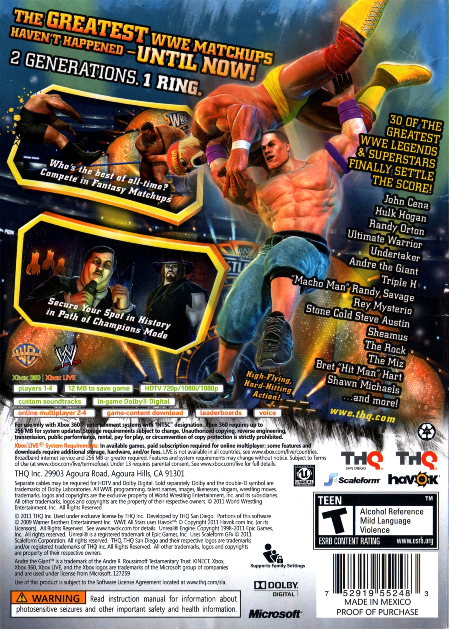 WWE All Stars Xbox 360 - Video Game - Used - CaveGamers - Image 2