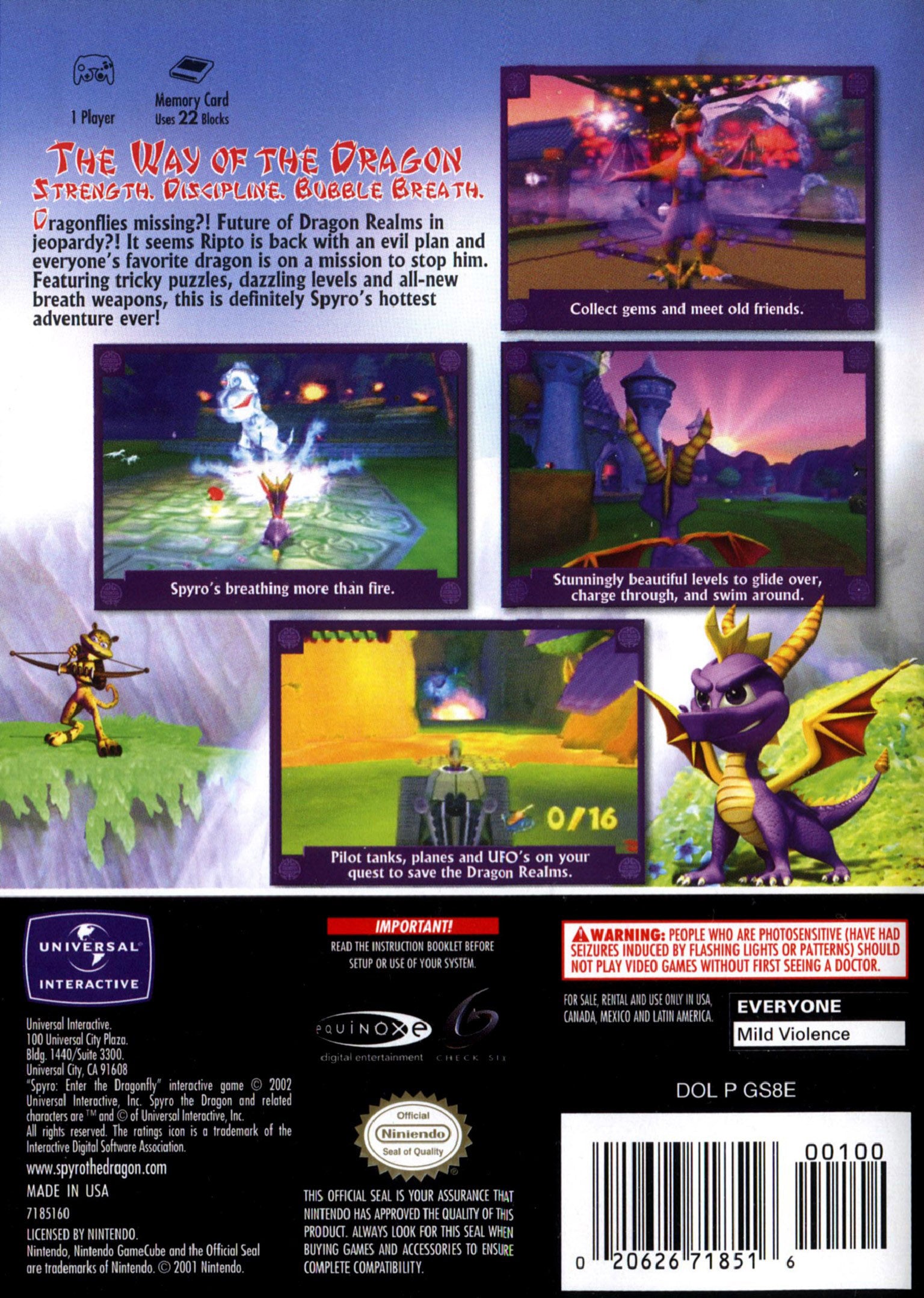 Spyro: Enter the Dragonfly GameCube - Video Game - Used - CaveGamers - Image 2