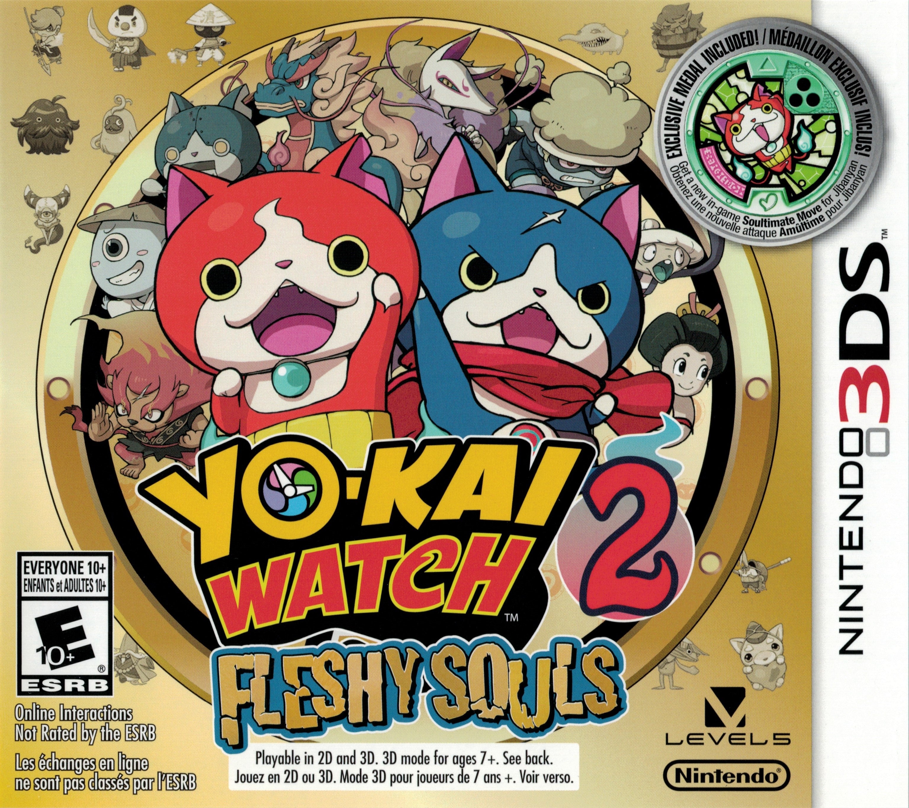 YO-KAI WATCH 2: Fleshy Souls 3DS - Video Game - Used - CaveGamers