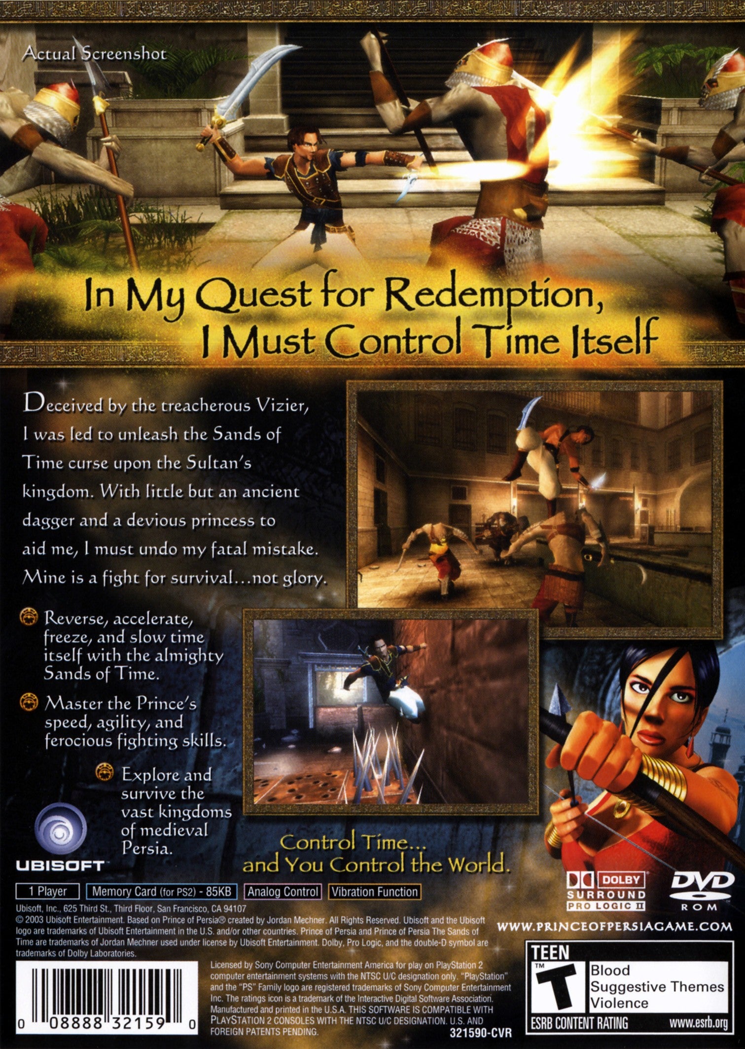 Prince of Persia: The Sands of Time PS2 - Video Game - Used - CaveGamers - Image 2