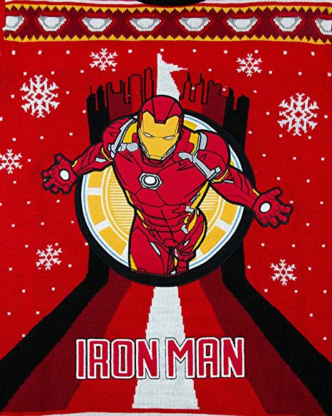 Marvel Iron Man Stark Tower Jumper / Ugly Christmas Sweater - Small - Apparel - New - CaveGamers - Image 3