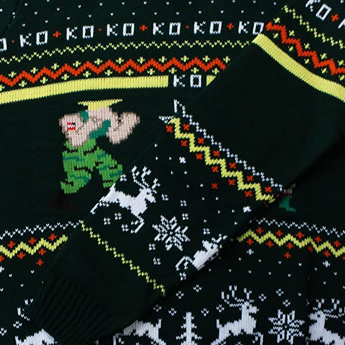 Street Fighter Guile vs Cammy Jumper / Ugly Christmas Sweater - XS - Apparel - New - CaveGamers - Image 3
