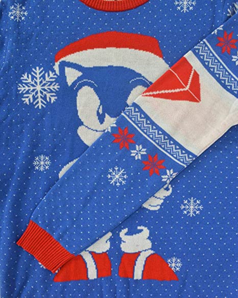Sonic the Hedgehog Gem Jumper / Ugly Christmas Sweater - XS - Apparel - New - CaveGamers - Image 3