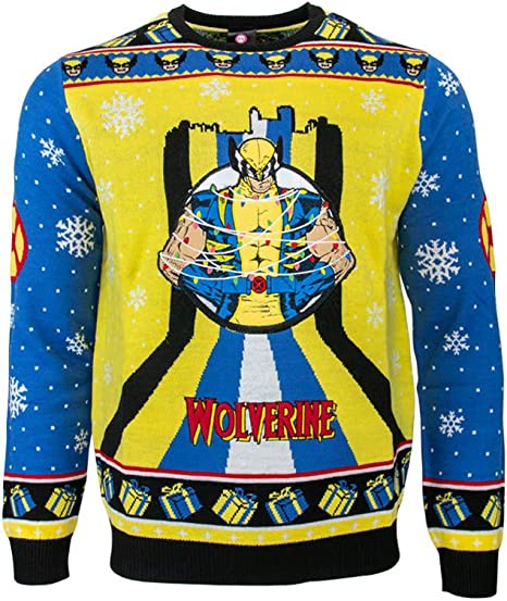 Marvel Wolverine Tree Lights Jumper / Ugly Christmas Sweater - XS - Apparel - New - CaveGamers