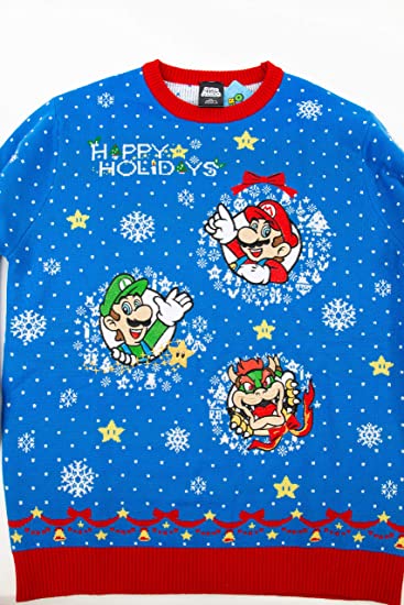 Nintendo Super Mario Jumper / Ugly Christmas Sweater - 2XS - Apparel - New - CaveGamers - Image 3