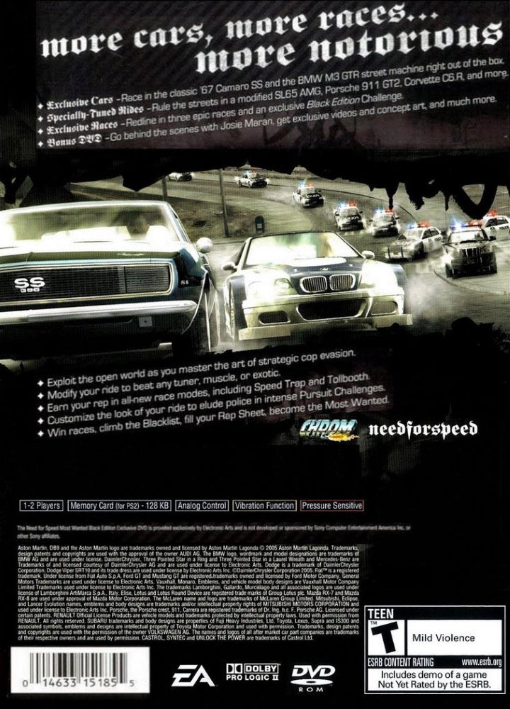 Need for Speed: Most Wanted Black Edition PS2 - Video Game - Used - CaveGamers - Image 2