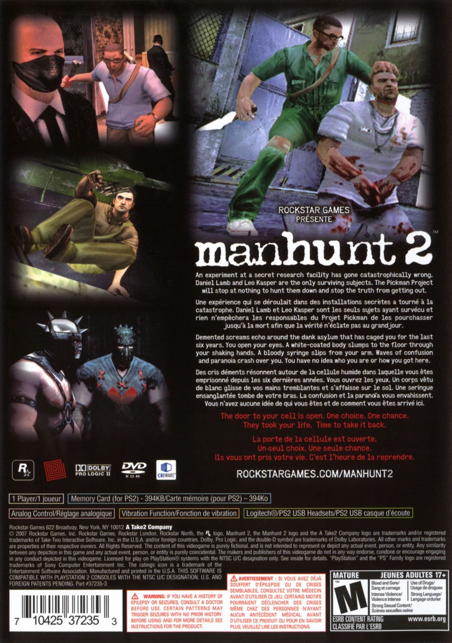 Manhunt 2 PS2 - Video Game - Used - CaveGamers - Image 2