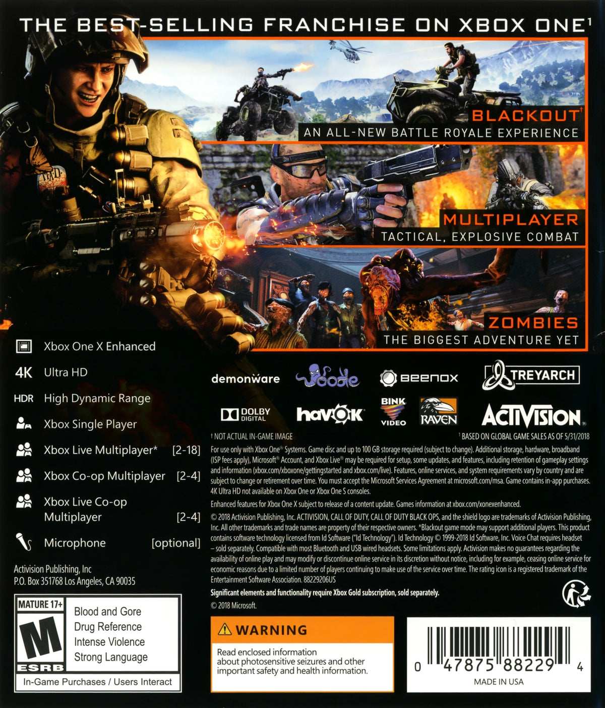 Call of Duty: Black Ops 4 Xbox One - Video Game - Used - CaveGamers - Image 2