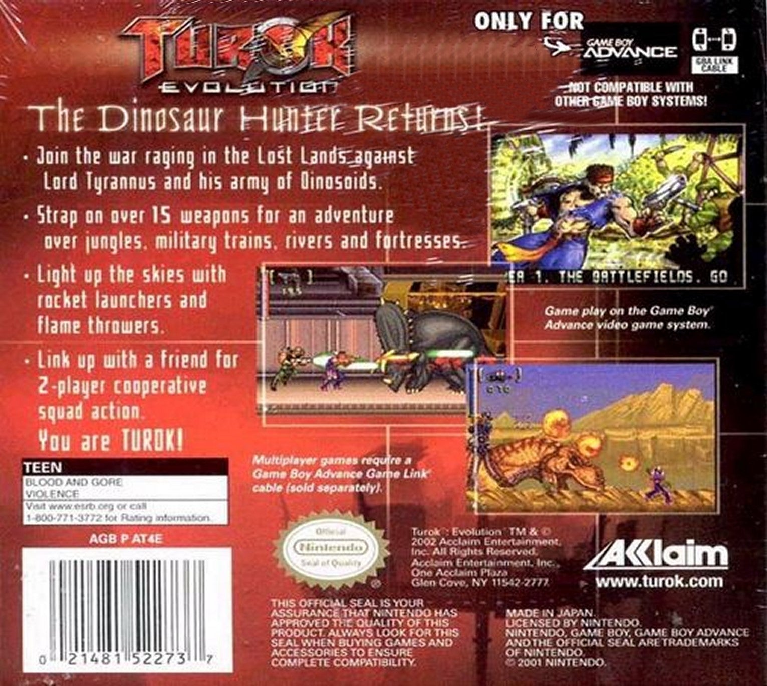 Turok Evolution Game Boy Advance - Video Game - Used - CaveGamers - Image 2