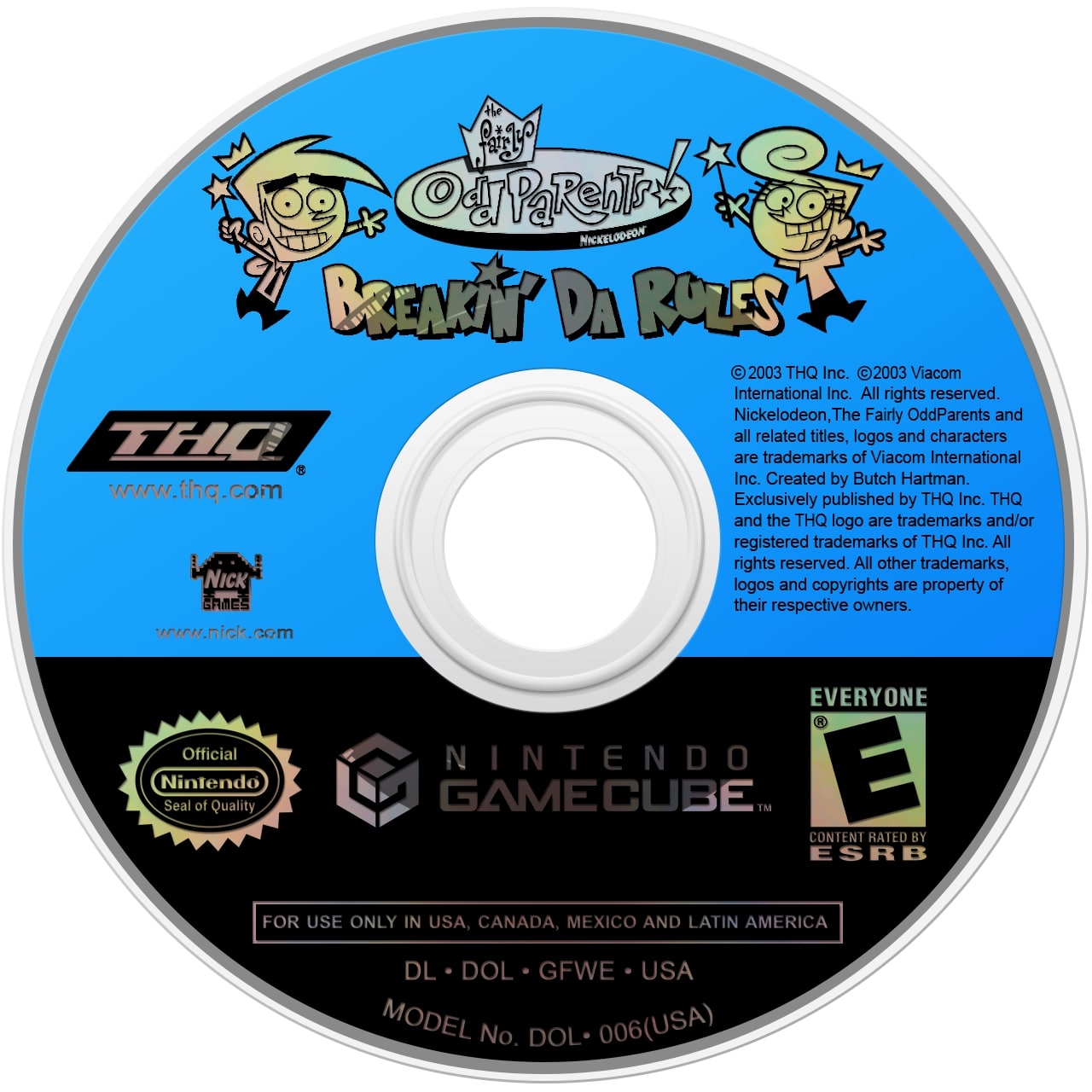 Fairly Odd Parents: Breakin' Da Rules GameCube - Video Game - Used - CaveGamers - Image 3