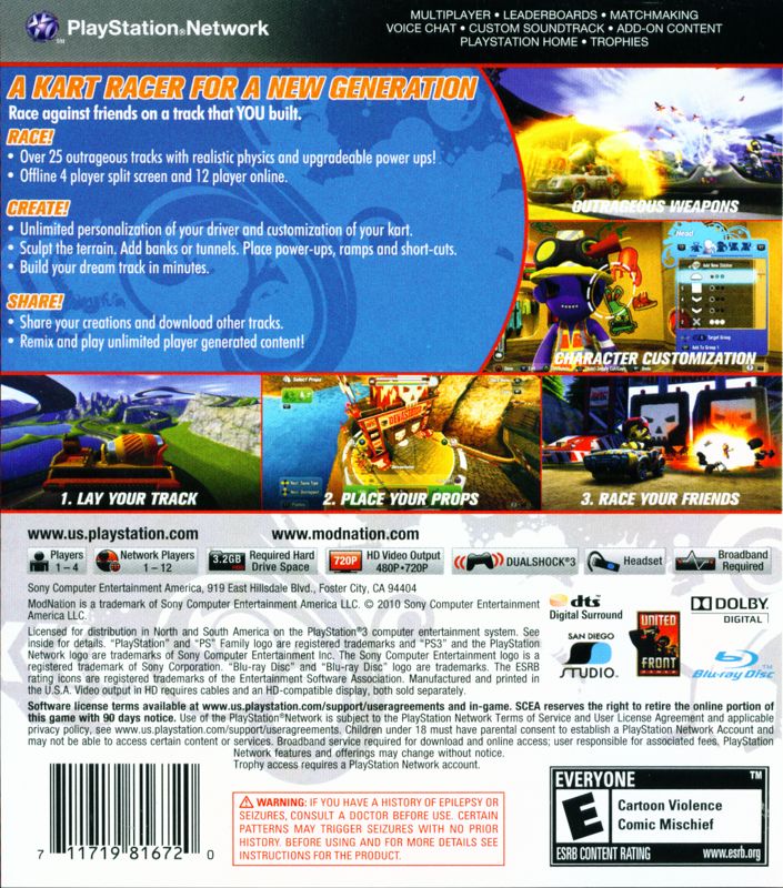 ModNation Racers PS3 - Video Game - Used - CaveGamers - Image 2
