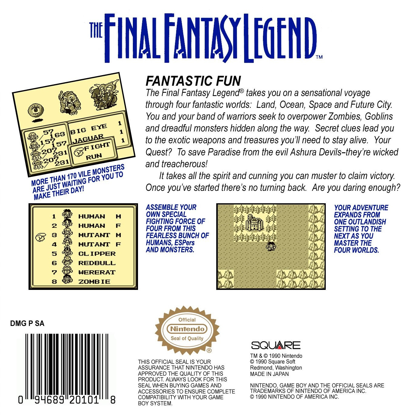 Final Fantasy Legend Game Boy - Video Game - Used - CaveGamers - Image 2