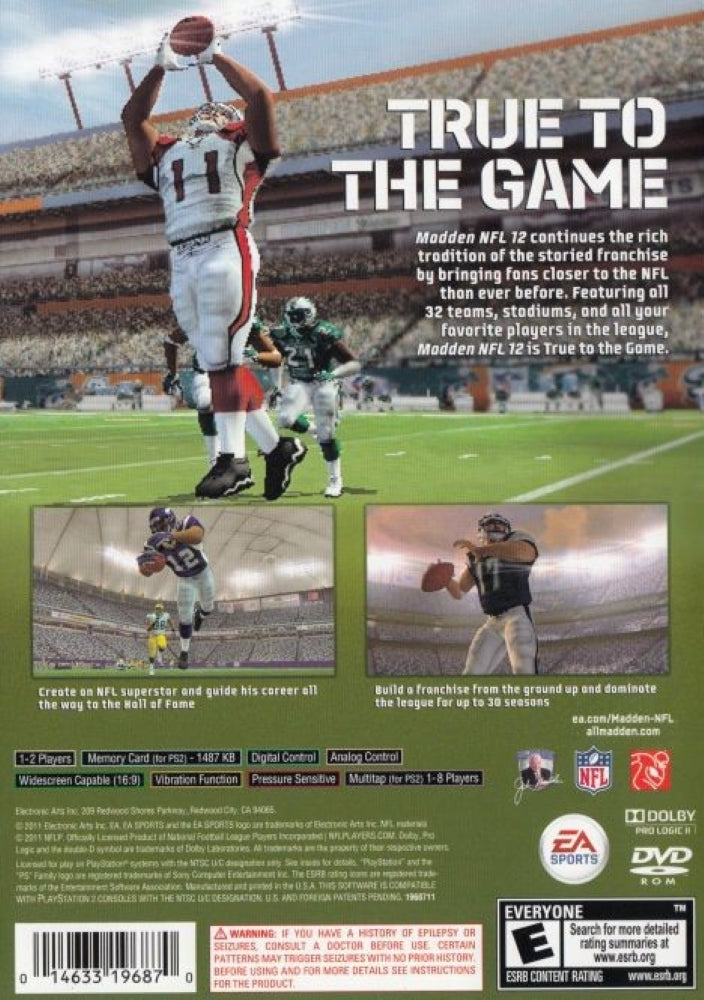 Madden NFL 12 PS2 - Video Game - Used - CaveGamers - Image 2