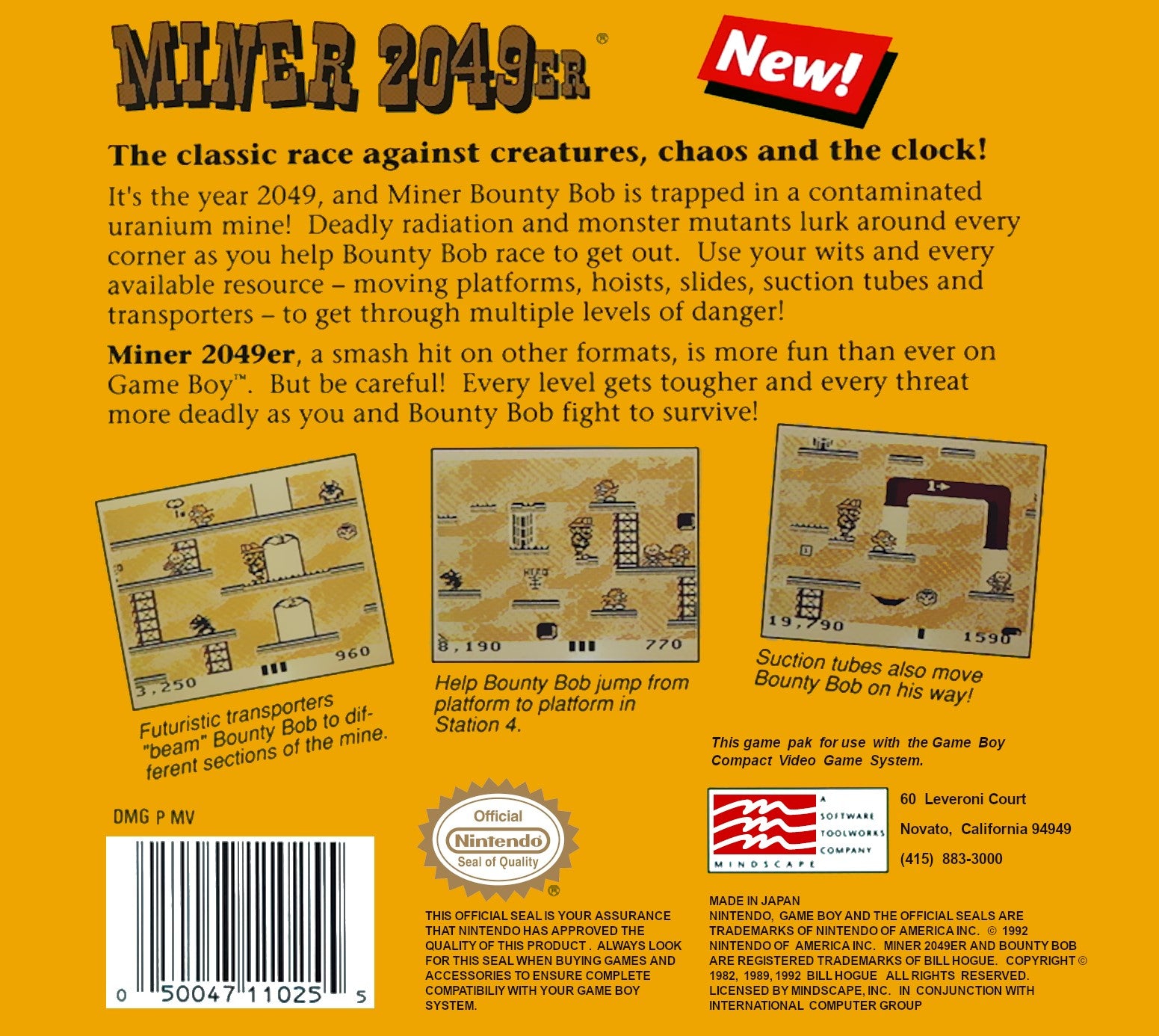 Miner 2049er Game Boy - Video Game - Used - CaveGamers - Image 2
