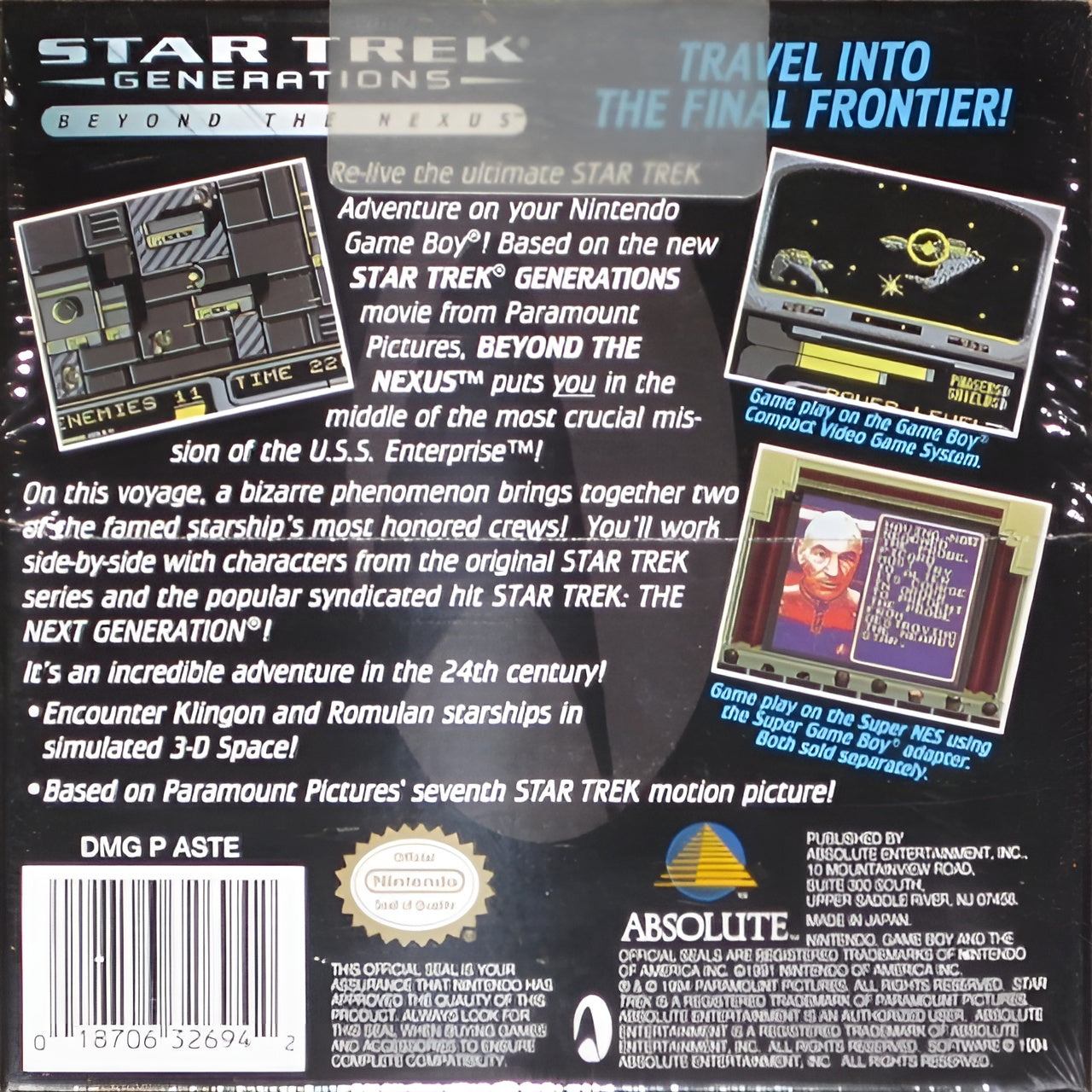 Star Trek Generations: Beyond the Nexus Game Boy - Video Game - Used - CaveGamers - Image 2