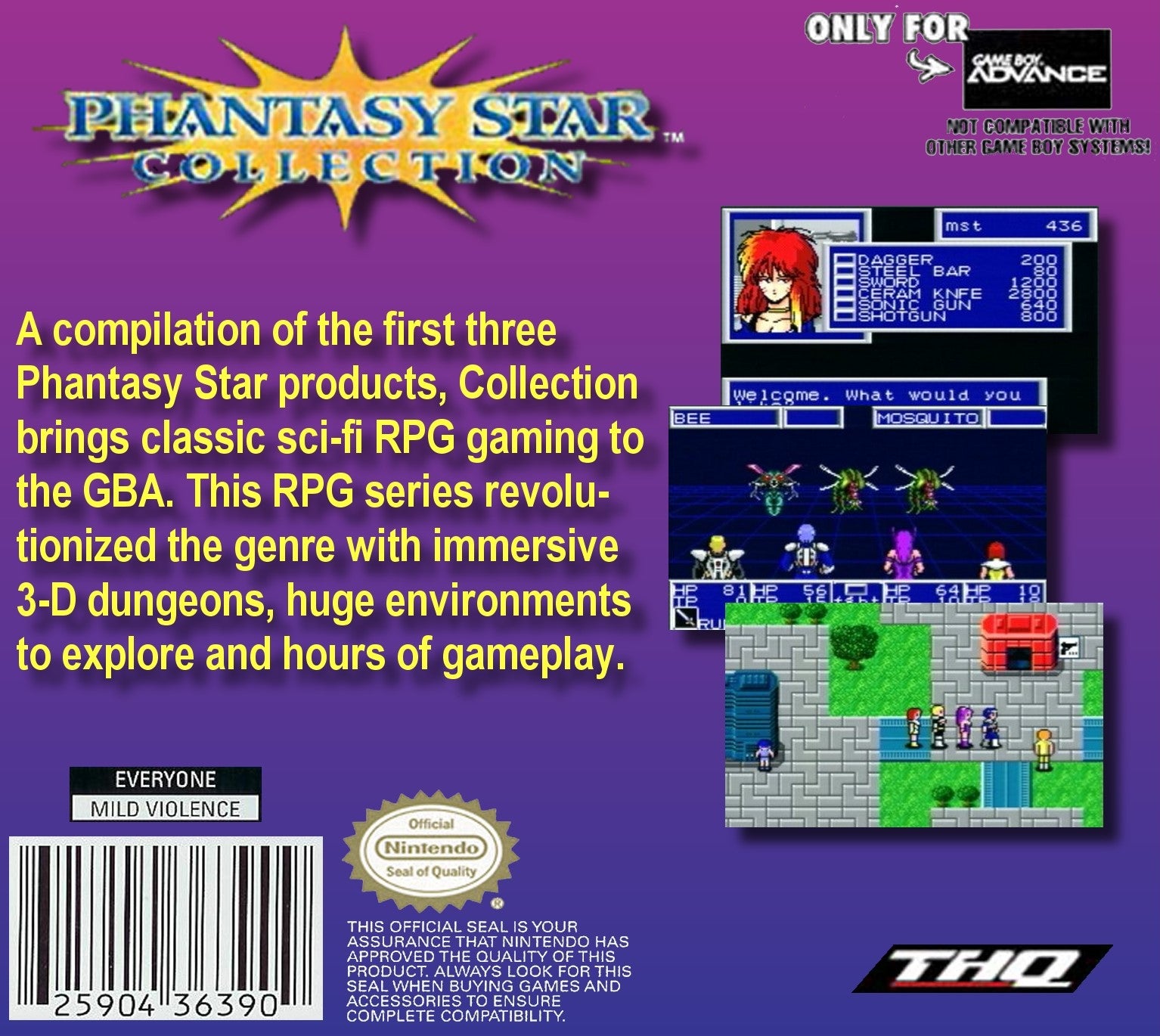 Phantasy Star Collection Game Boy Advance - Video Game - Used - CaveGamers - Image 2