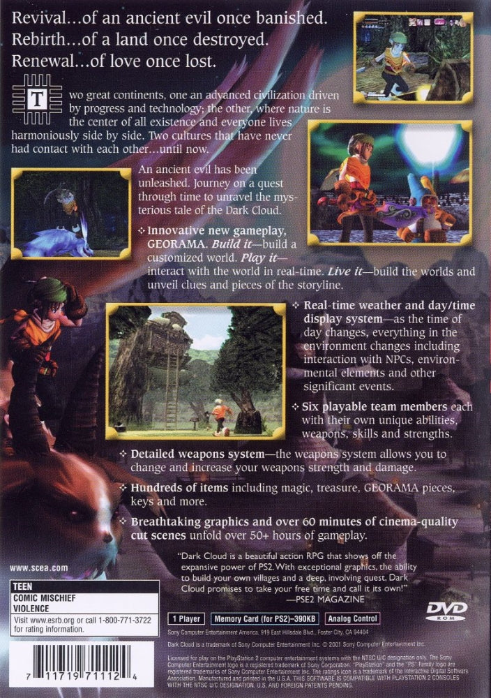 Dark Cloud PS2 - Video Game - Used - CaveGamers - Image 2